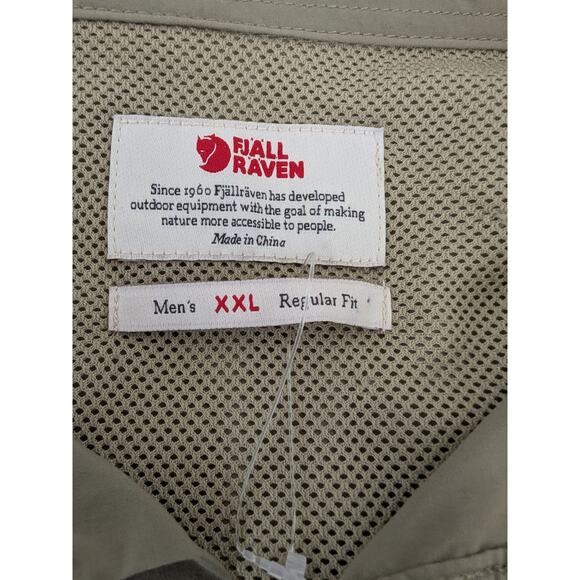Fjallraven Abisko Hike Shirt Mens XXL Tan Trekking Outdoors Camping Fishing Vent - Picture 5 of 10
